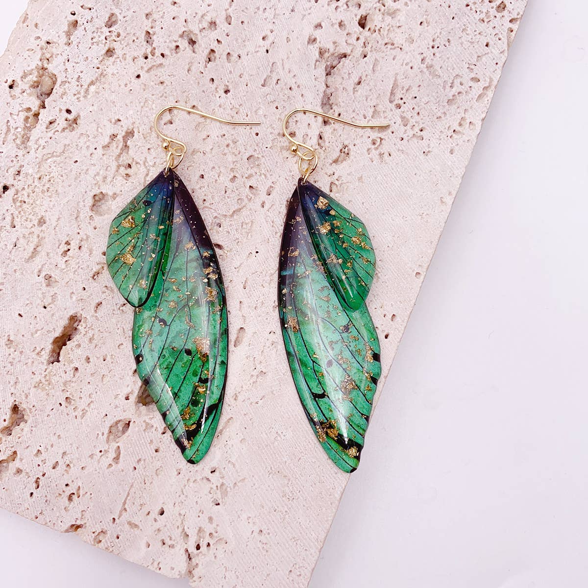 Gradient Cicada Wings, Butterfly Wings Earrings