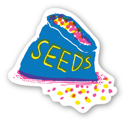 Eco Friendly Seeds to Plant Die Cut Sticker - Spiral Circle