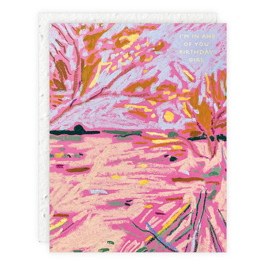 Electric Moonrise - Birthday Card - Spiral Circle