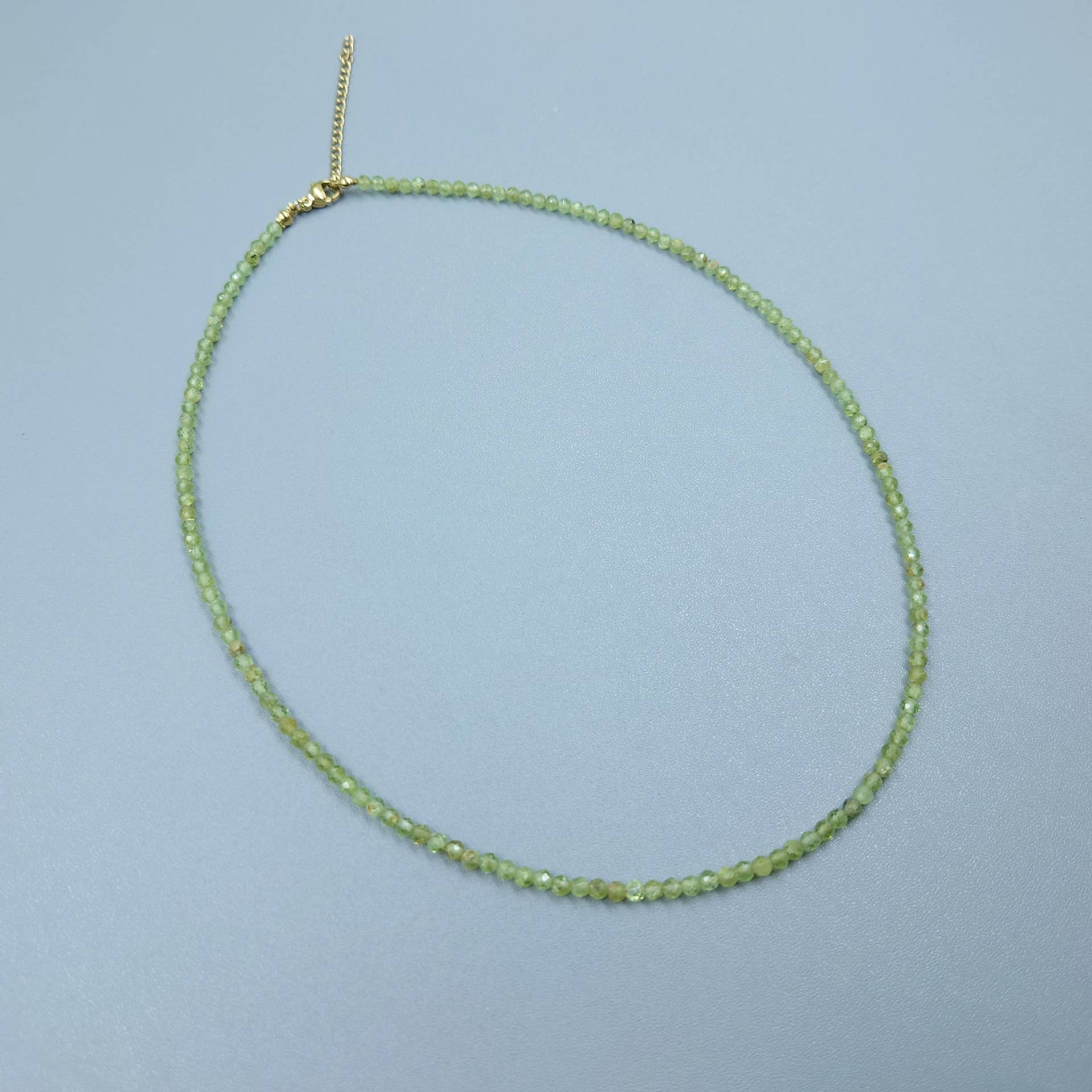 Elegant Gemstone Faceted Bead Necklace - Spiral Circle