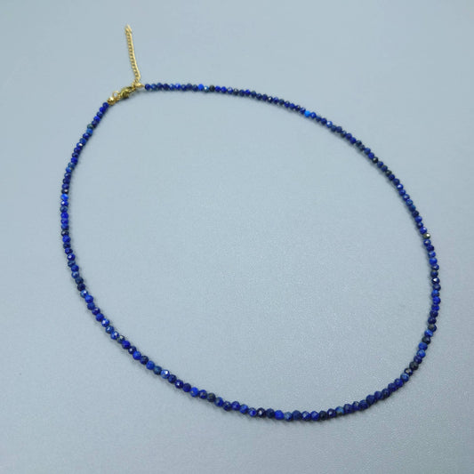 Elegant Gemstone Faceted Bead Necklace - Spiral Circle