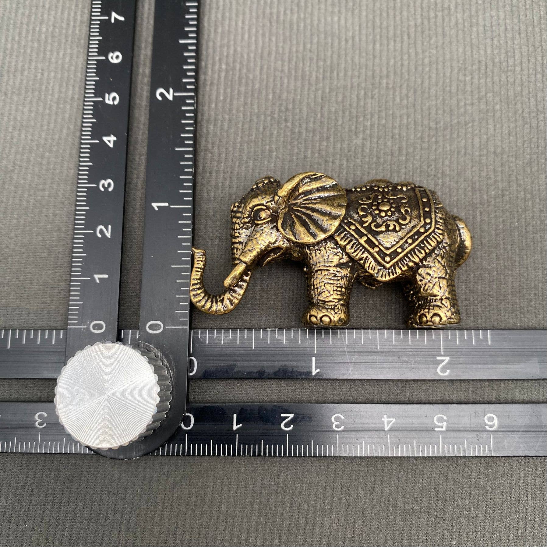 Elephant | Brass Figurine - Spiral Circle