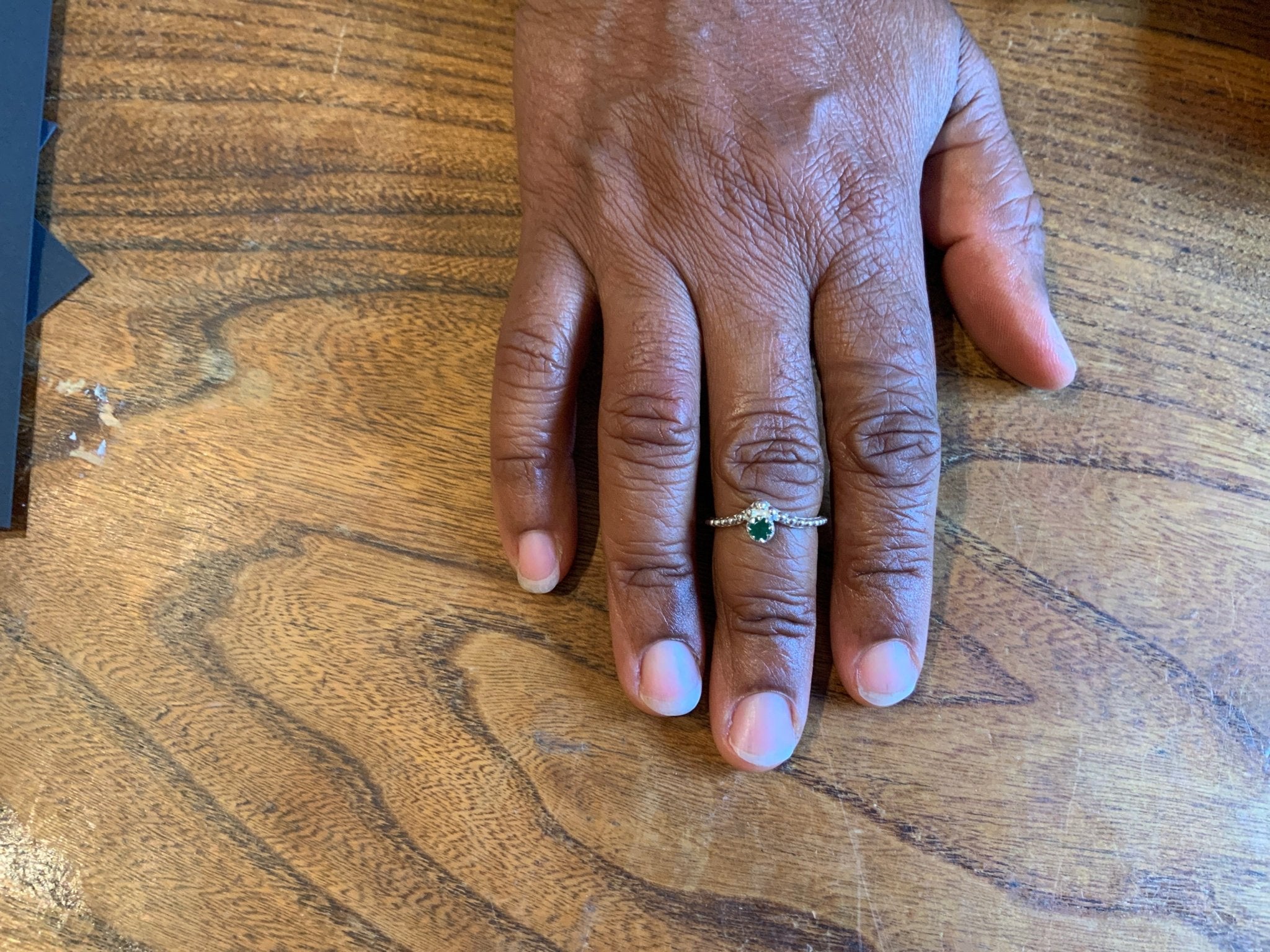 Emerald Tiara Ring | Sterling Silver - Spiral Circle