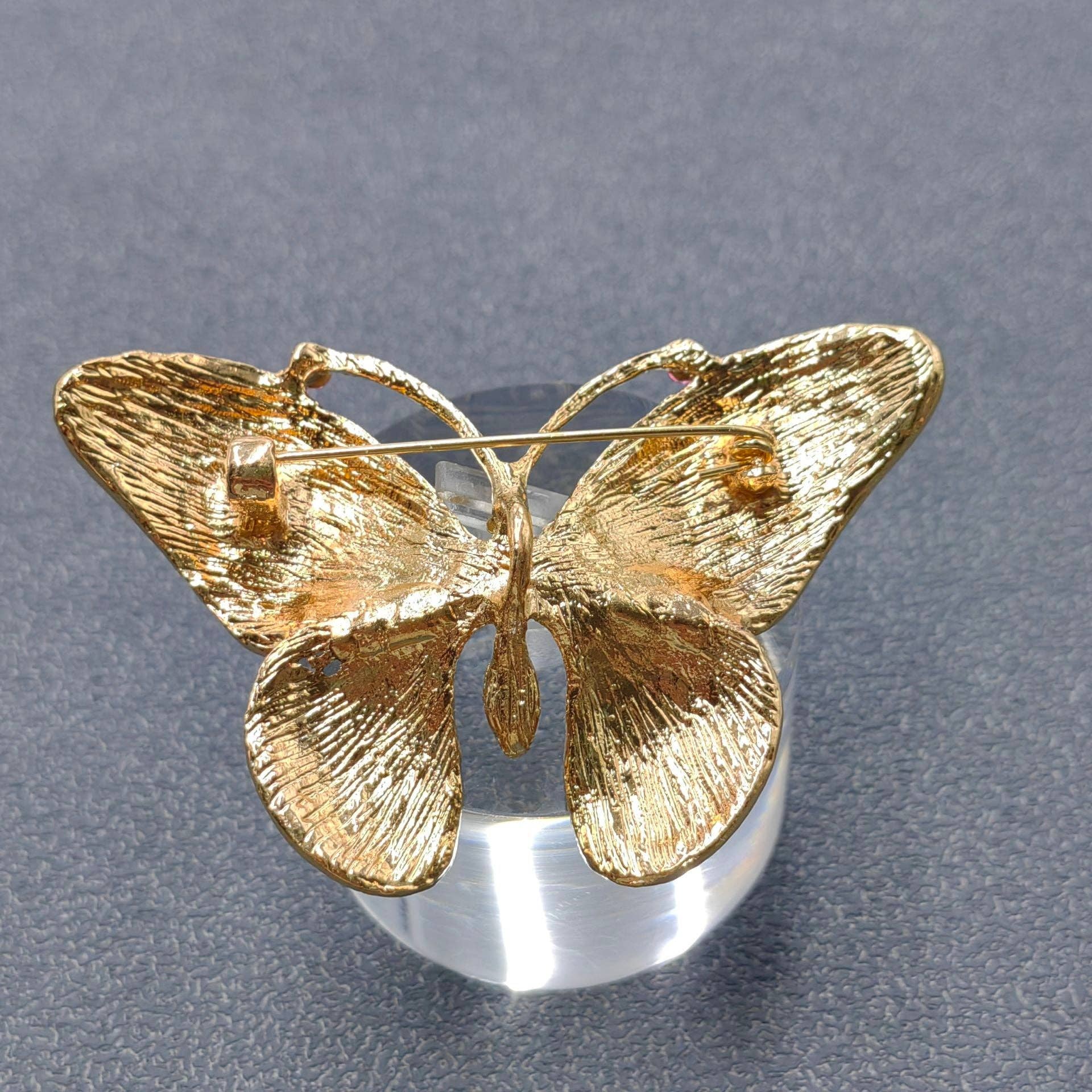 Enamel Brooch Inlaid with Rhinestone - Spiral Circle