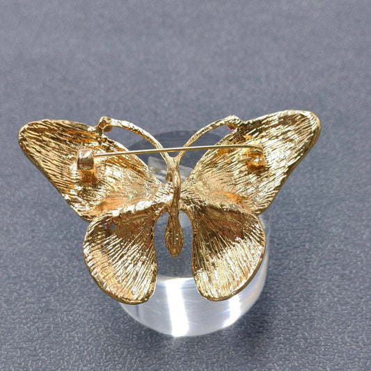 Enamel Brooch Inlaid with Rhinestone - Spiral Circle