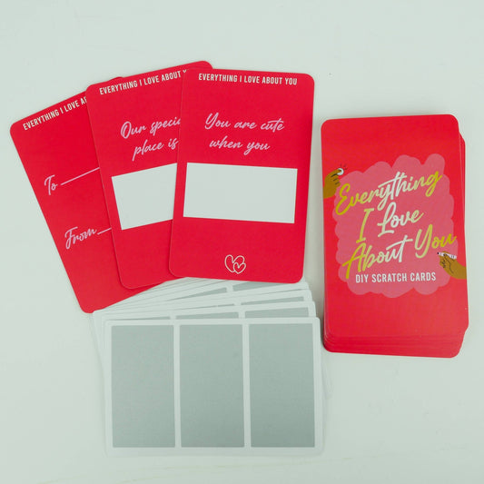 Everything I love about you - DIY Scratch Cards - Spiral Circle