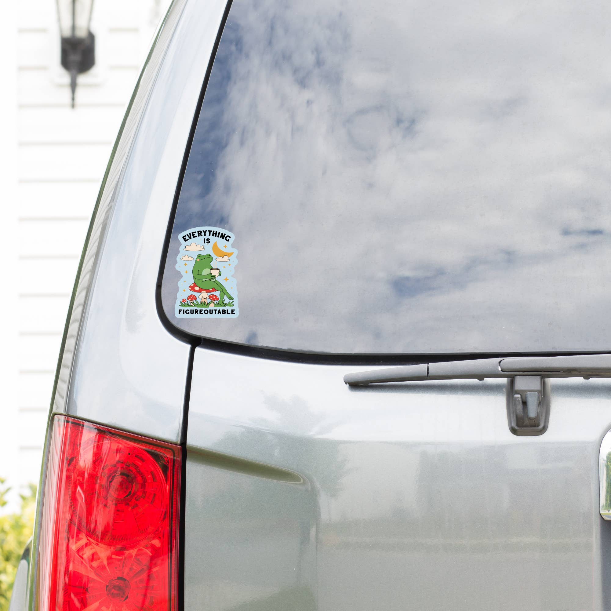 Everything is Figureoutable Frog Sticker - Spiral Circle