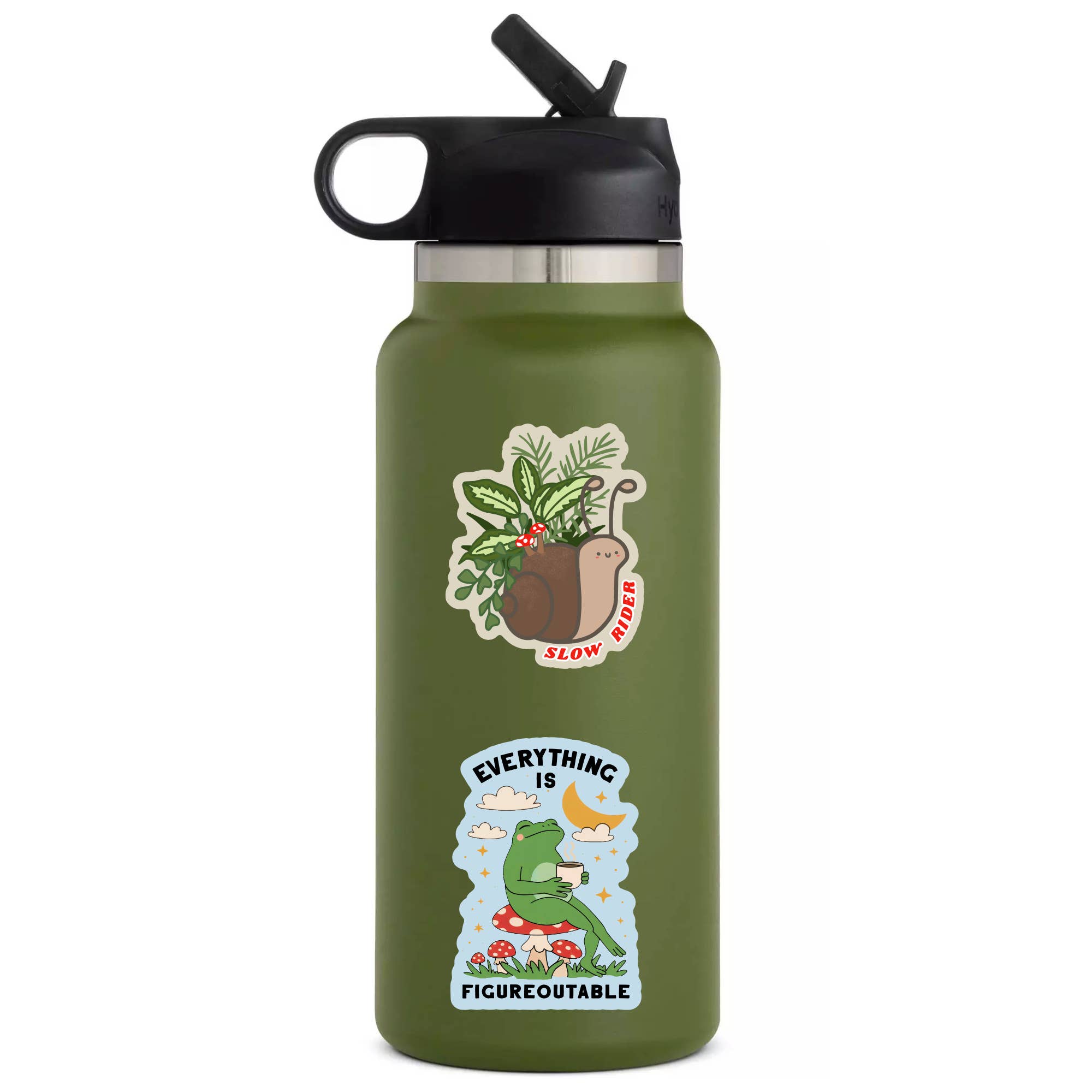 Everything is Figureoutable Frog Sticker - Spiral Circle