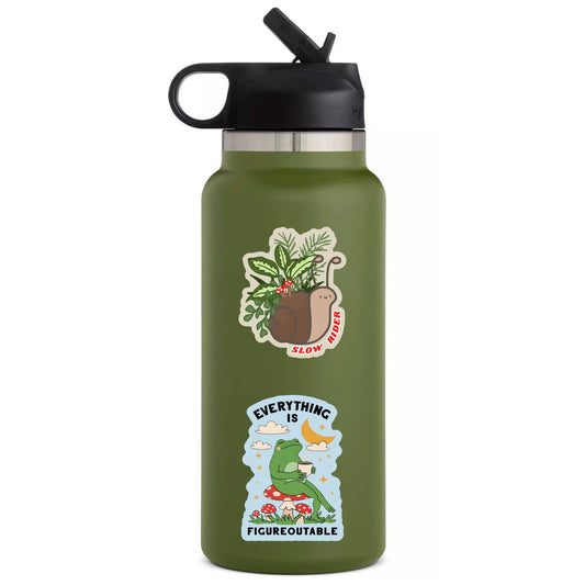 Everything is Figureoutable Frog Sticker - Spiral Circle