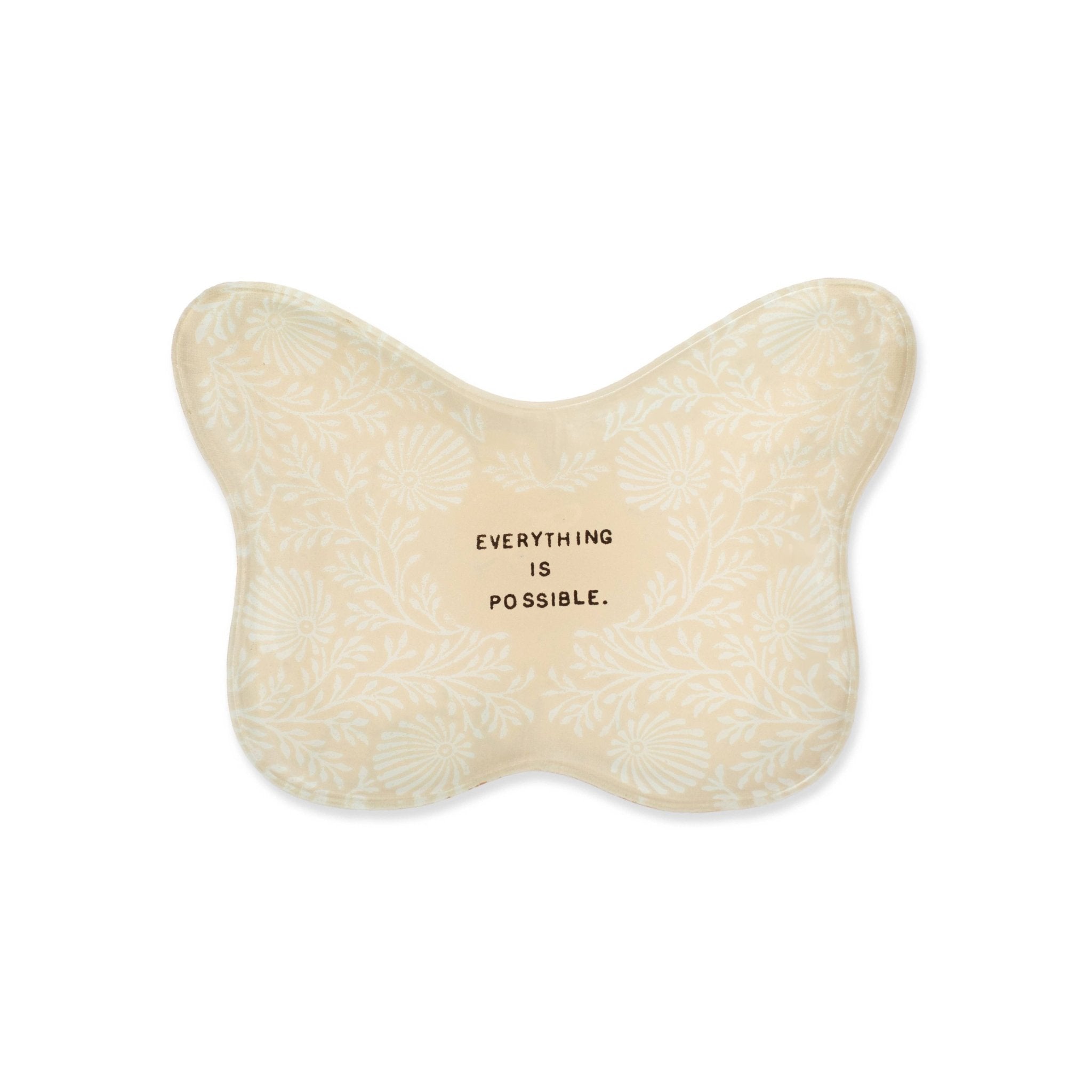 Everything Is Possible Small Butterfly Decoupage Plate - Spiral Circle