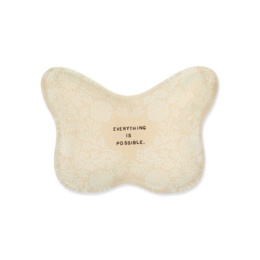 Everything Is Possible Small Butterfly Decoupage Plate - Spiral Circle