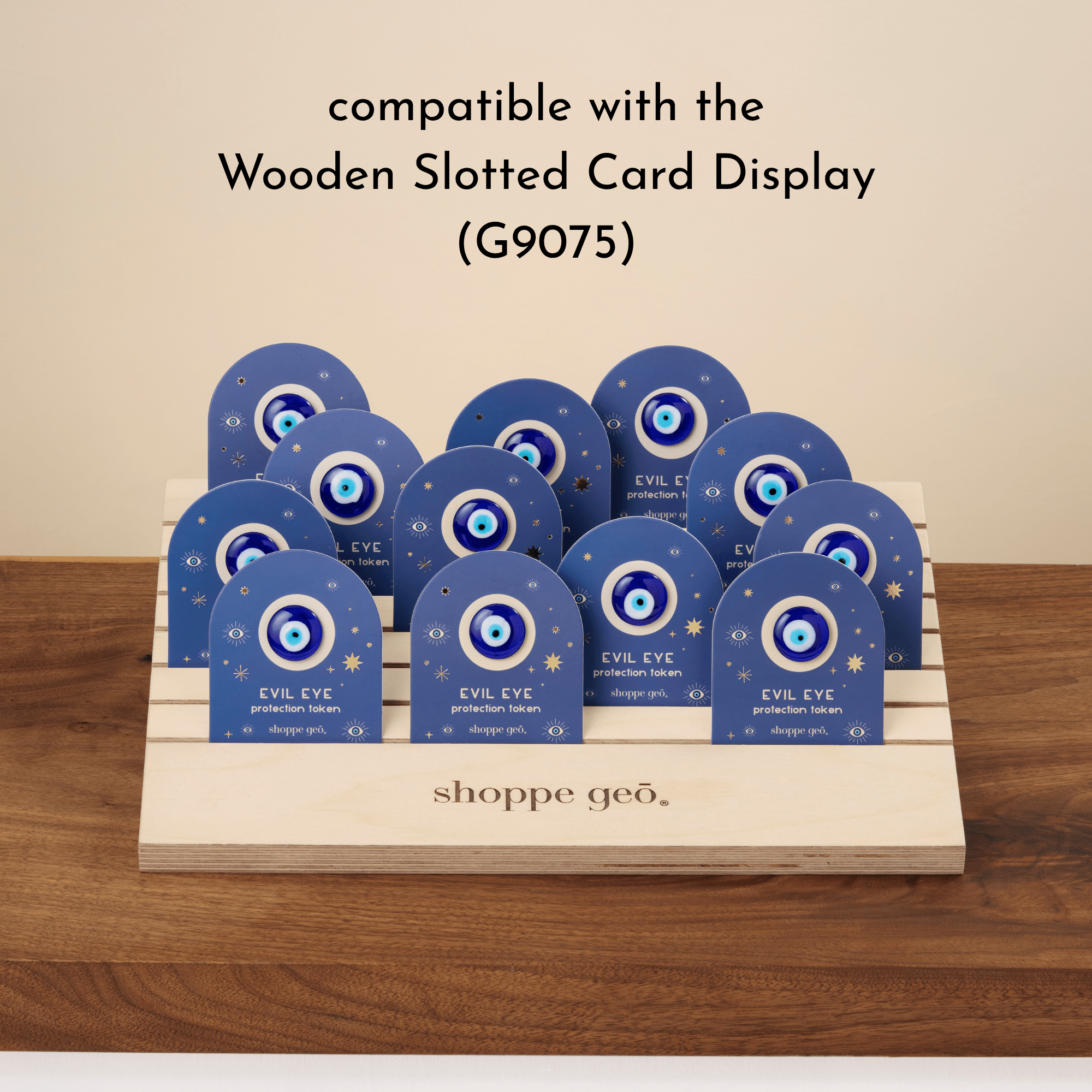 Evil Eye Glass Protection Token - Spiral Circle