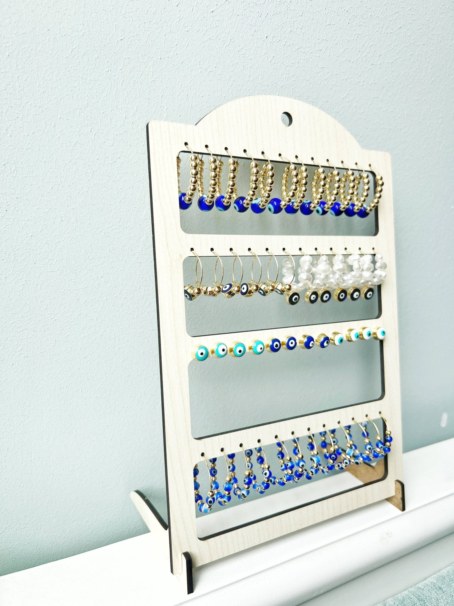 Evil Eye Protection Earring Hoops & Studs - Spiral Circle