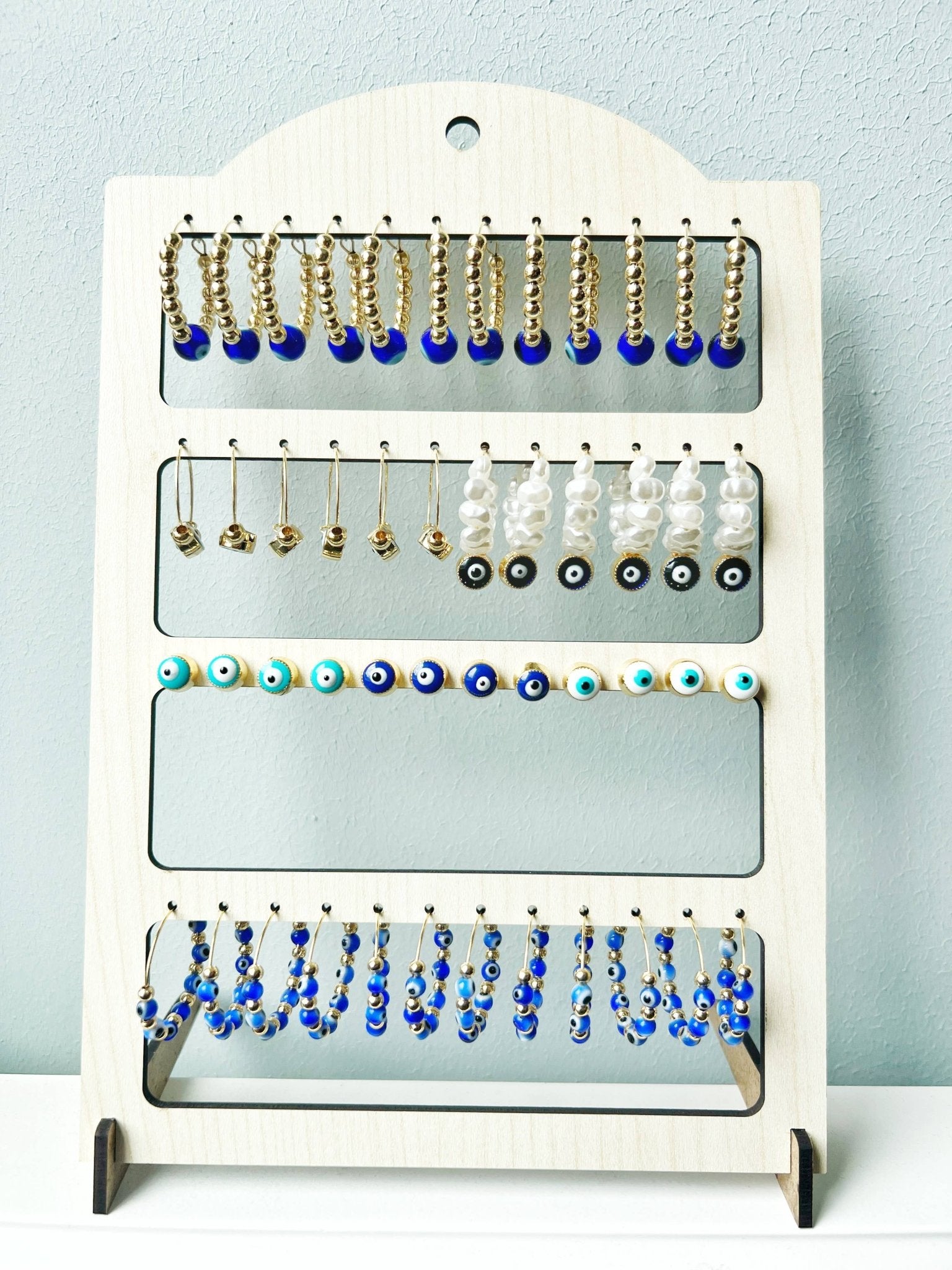 Evil Eye Protection Earring Hoops & Studs - Spiral Circle