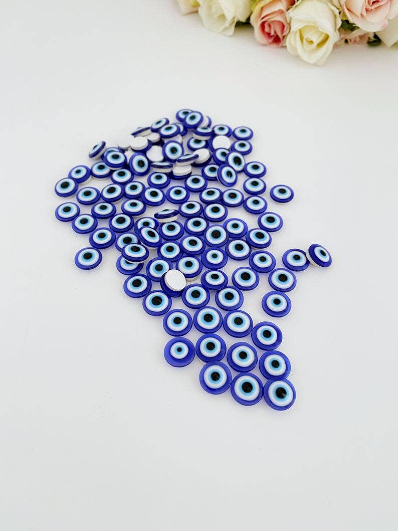 Evil Eye Resin Sticker - Spiral Circle