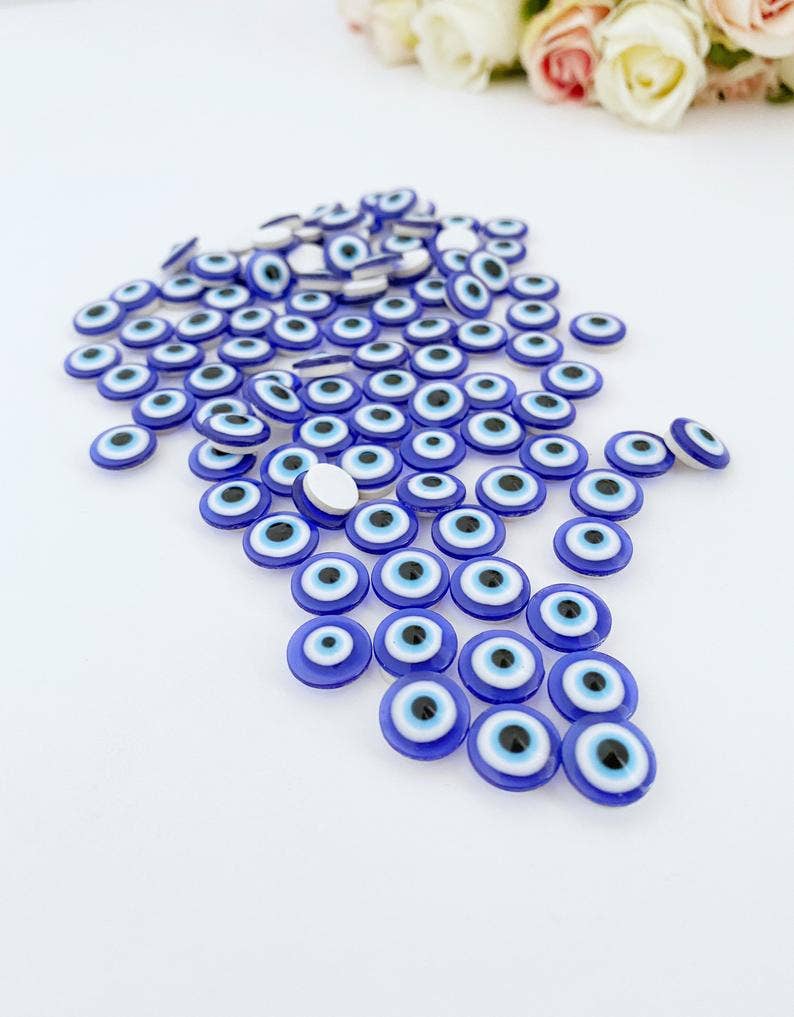 Evil Eye Resin Sticker - Spiral Circle