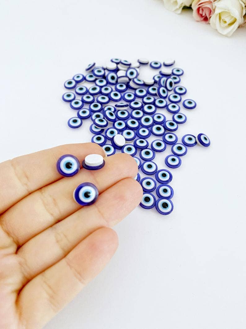 Evil Eye Resin Sticker - Spiral Circle