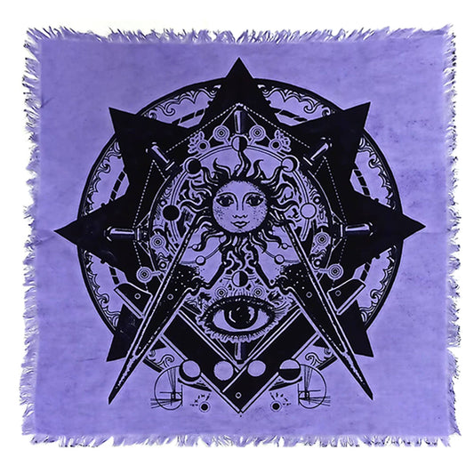 Evil Eye Sun Altar Cloth (24 x 24 in.) - Spiral Circle
