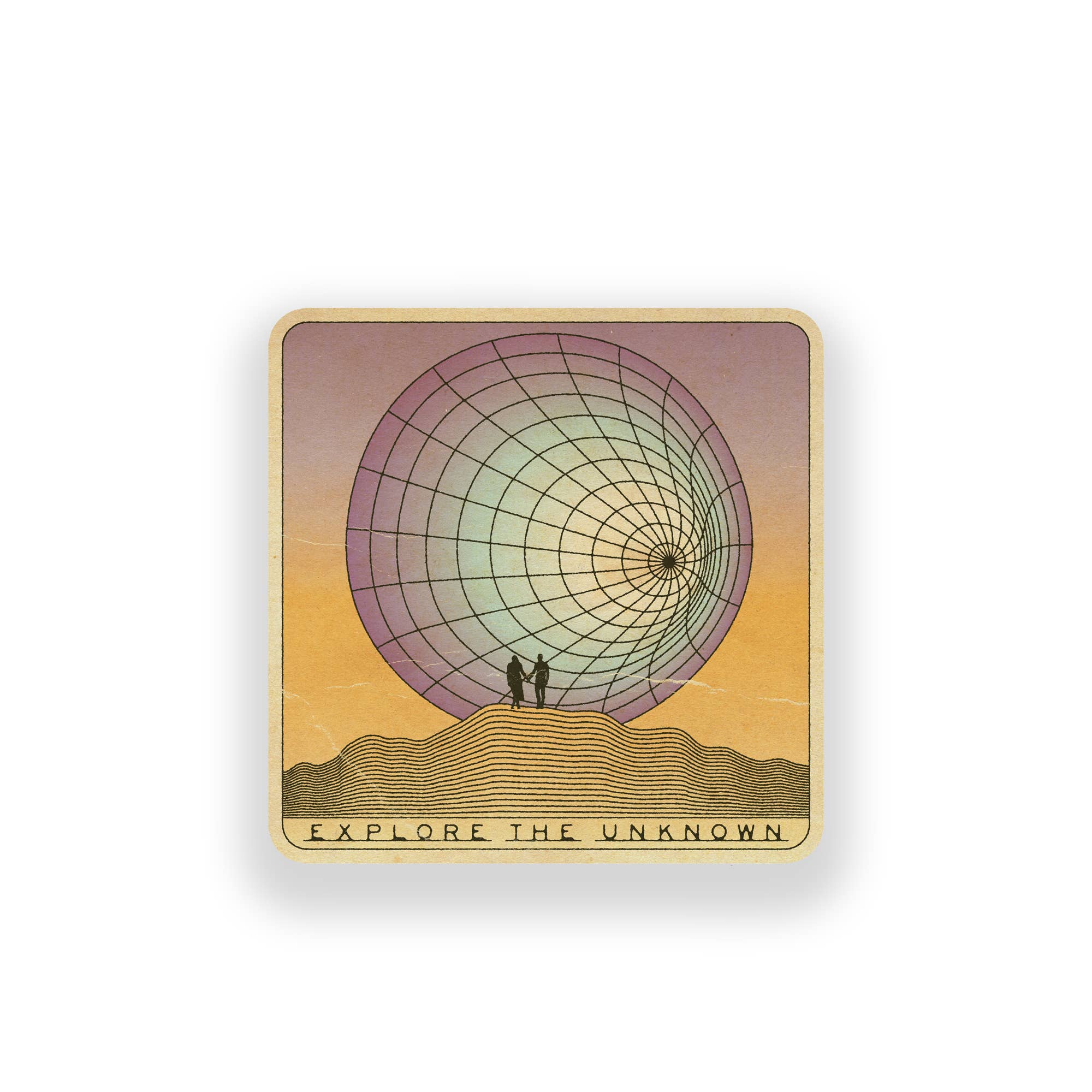 Explore The Unknown Vinyl Sticker - Spiral Circle