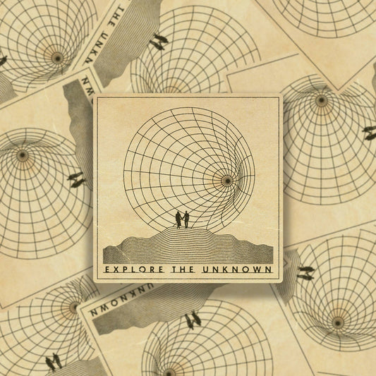 Explore The Unknown Vinyl Sticker - Spiral Circle