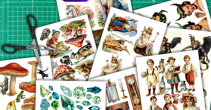 Extraordinary Things To Cut Out and Collage - Spiral Circle