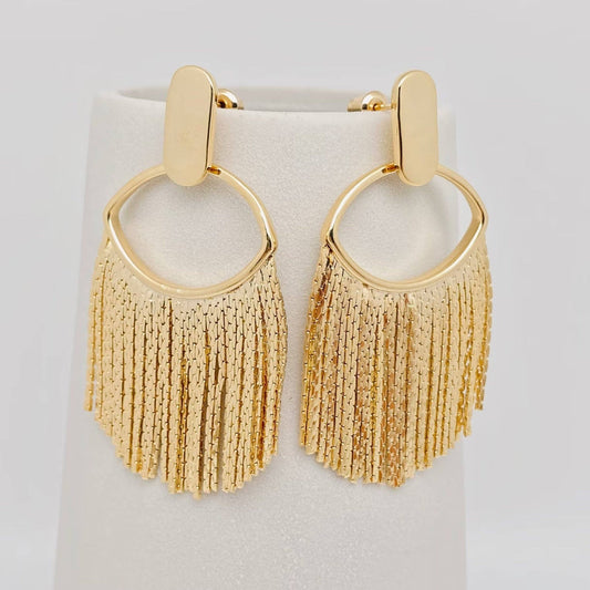 Eyelash Earrings | 18k Gold Plated - Spiral Circle