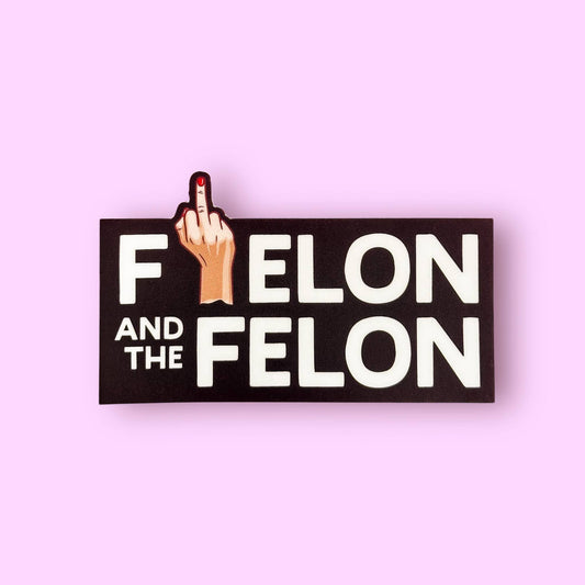 F* ELON and the FELON - Anti - Trump Waterproof Sticker - Spiral Circle