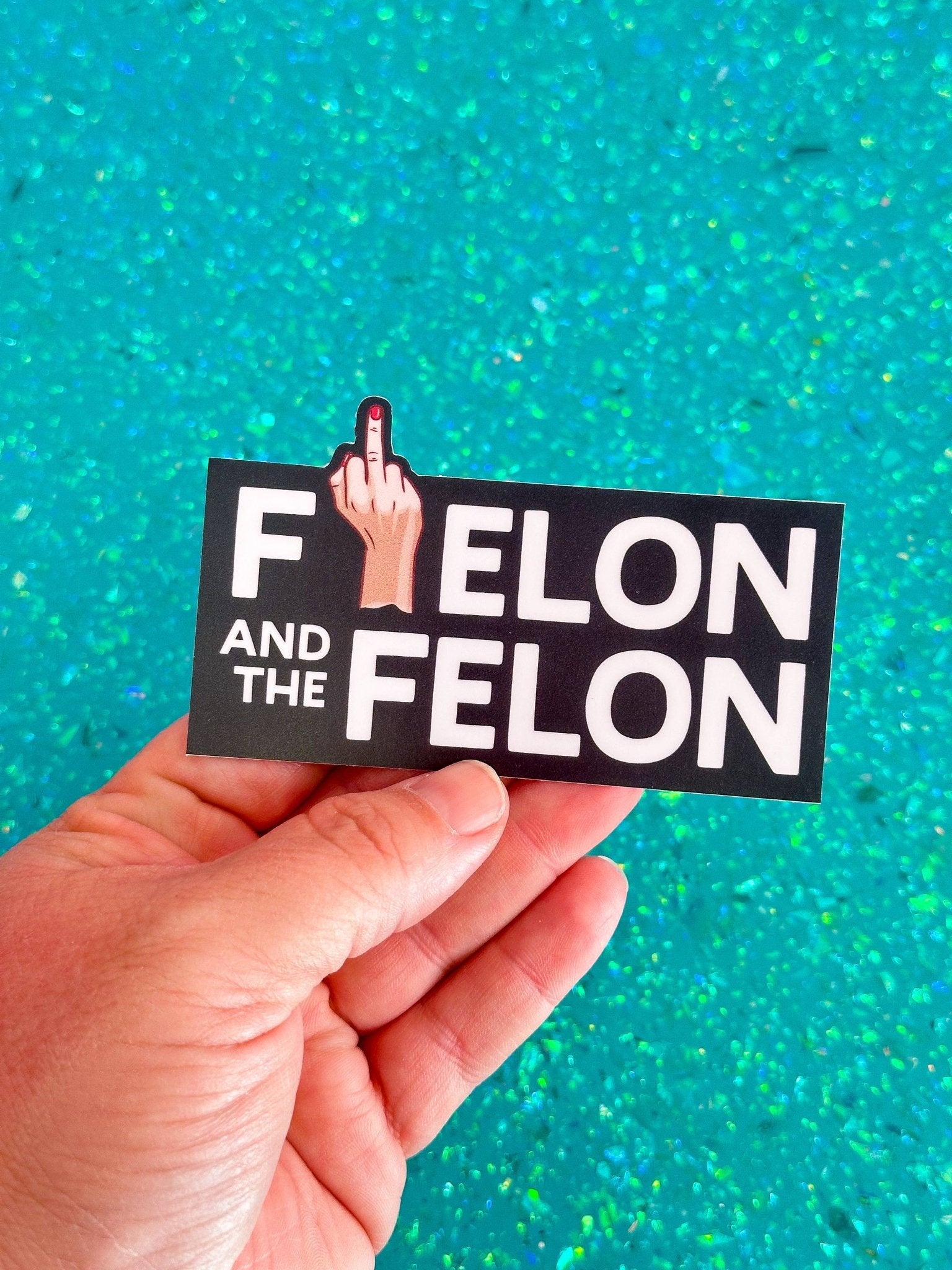 F* ELON and the FELON - Anti - Trump Waterproof Sticker - Spiral Circle