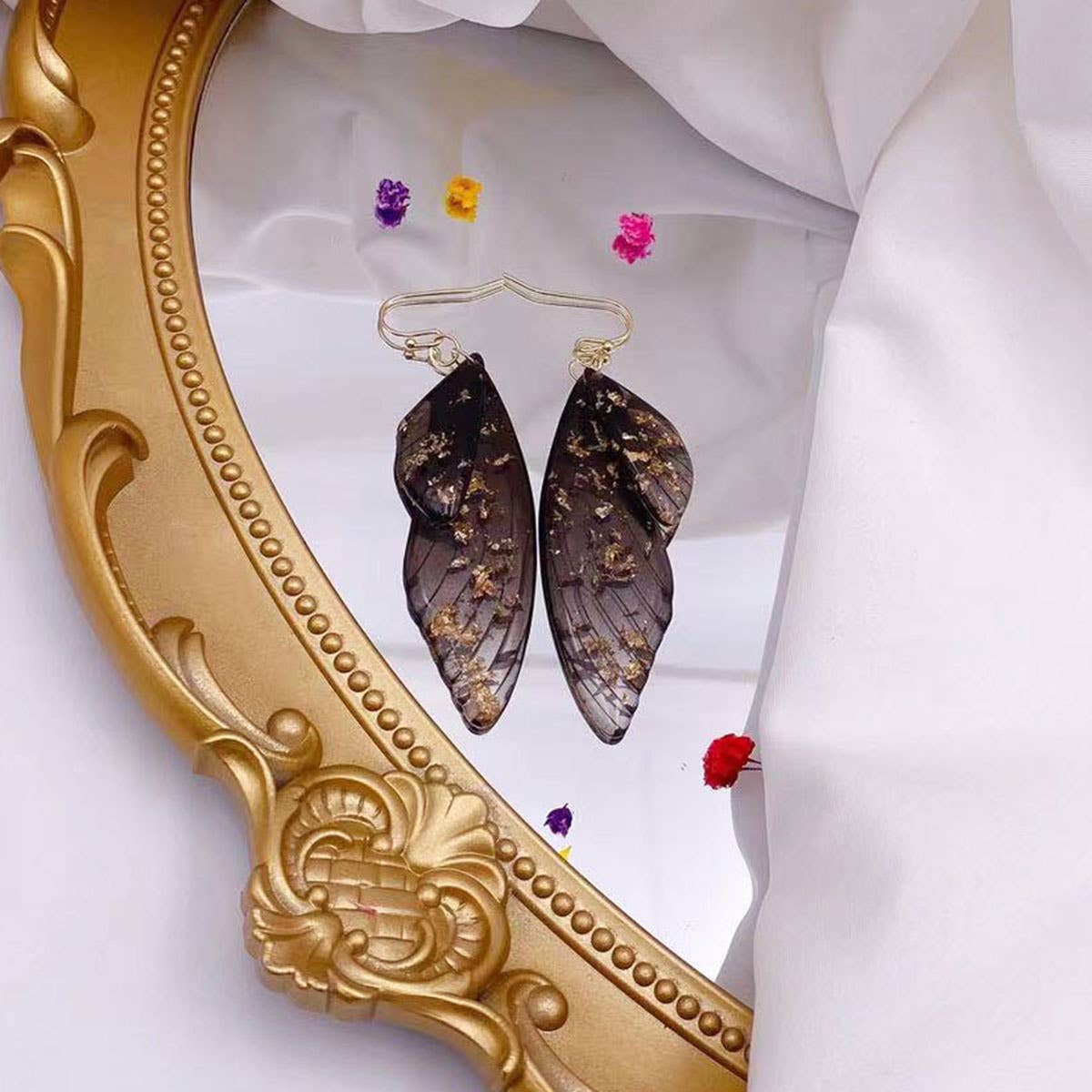 Gradient Cicada Wings, Butterfly Wings Earrings
