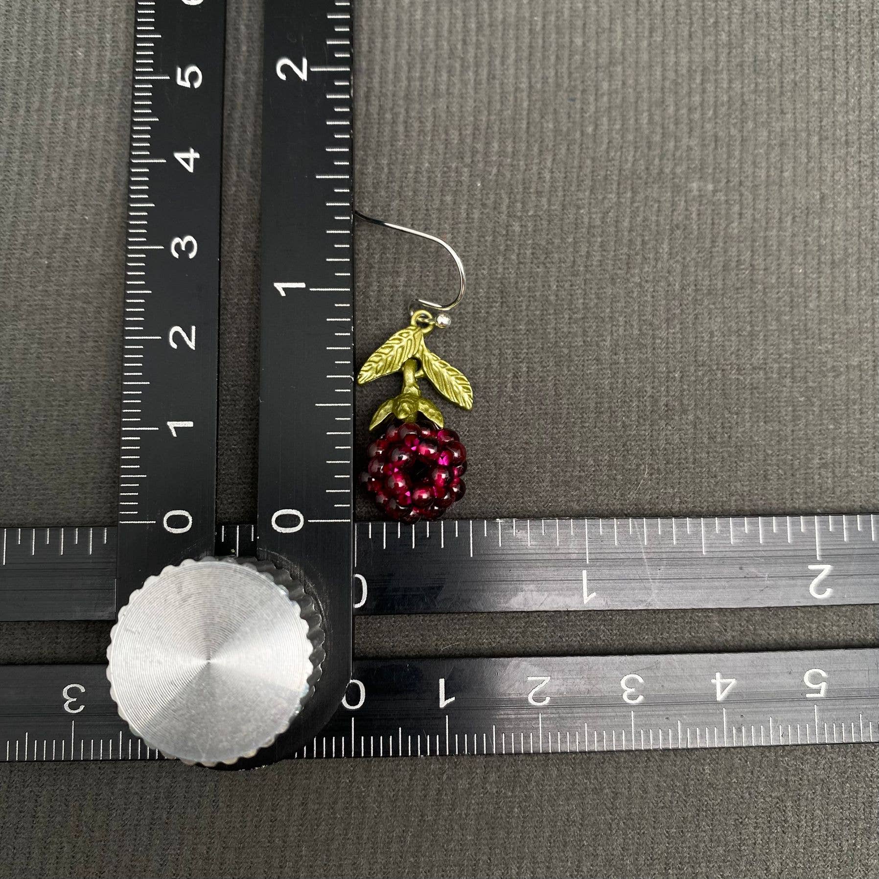 Garnet Raspberry Earrings