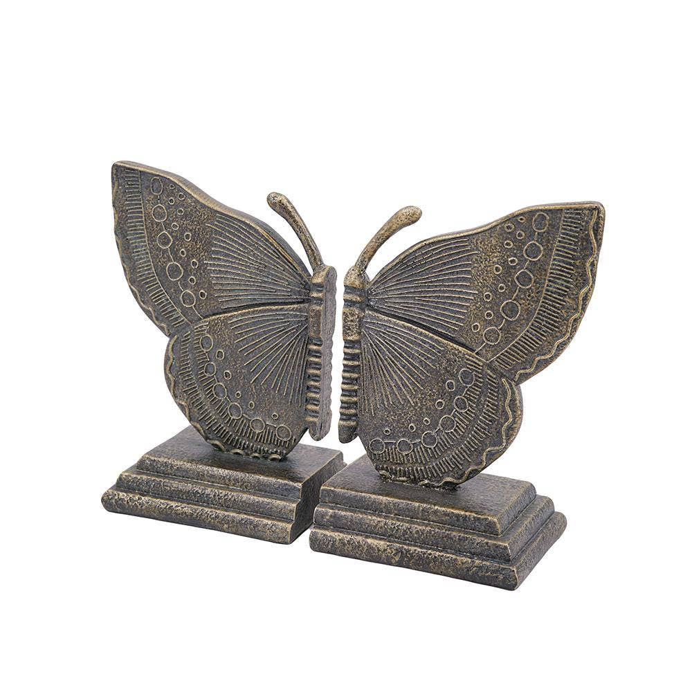 Butterfly Bookends - Bronze