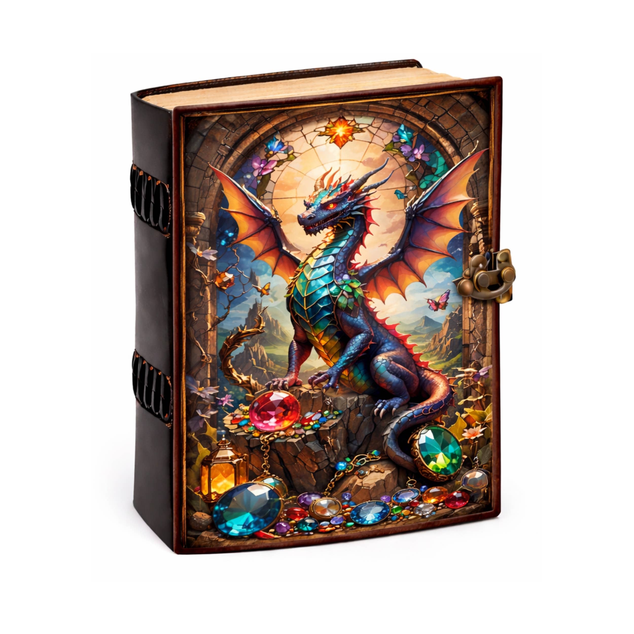 Dragon Vintage Celtic Leather Journal Notebook Diary Cover