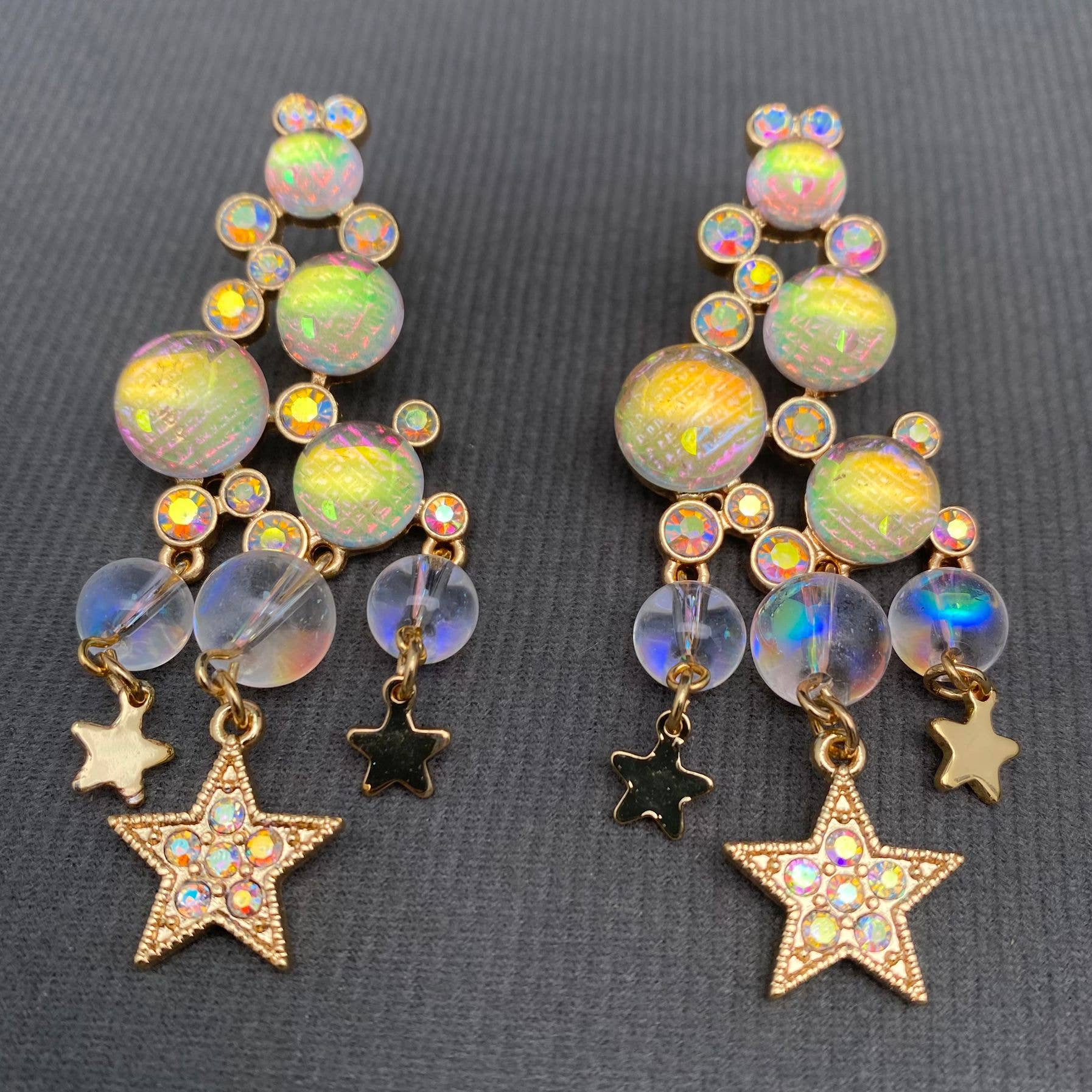 Fabulous Stars & Bubbles Earrings - Spiral Circle
