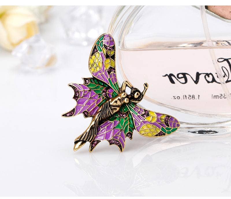 Fairy Winged Brooch - Spiral Circle