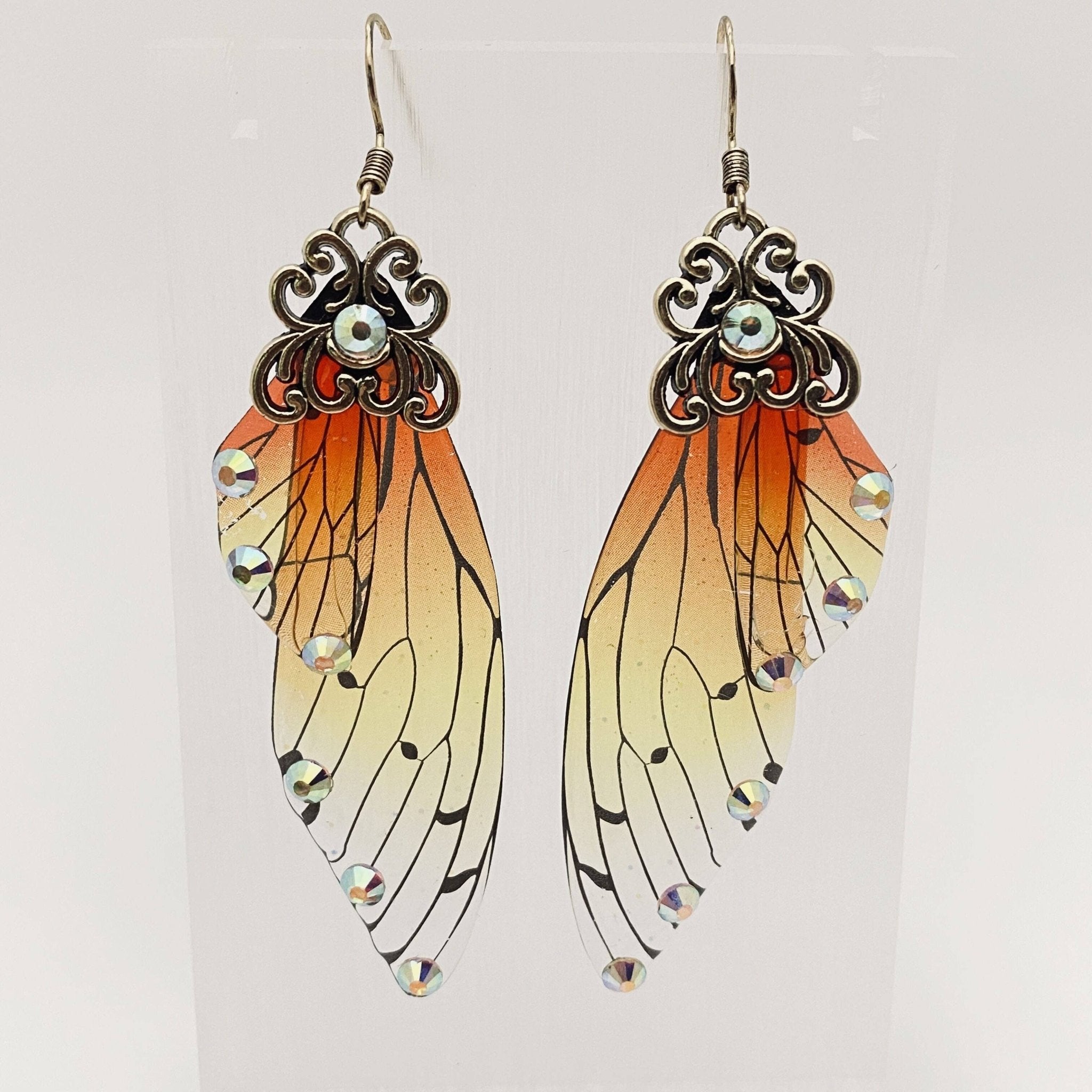 Fairy Wings Earrings - Spiral Circle