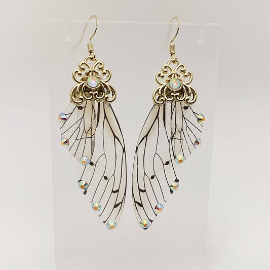 Fairy Wings Earrings - Spiral Circle