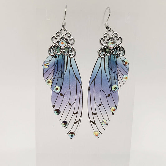 Fairy Wings Earrings - Spiral Circle