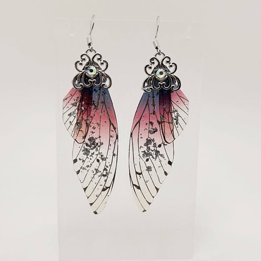 Fairy Wings Earrings - Spiral Circle