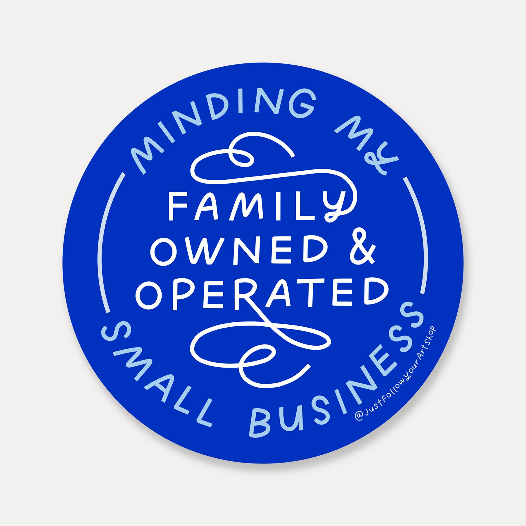 Family Owned Sticker - Spiral Circle