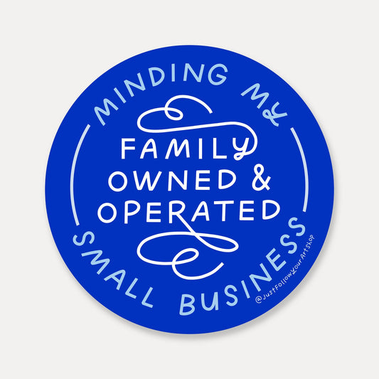 Family Owned Sticker - Spiral Circle