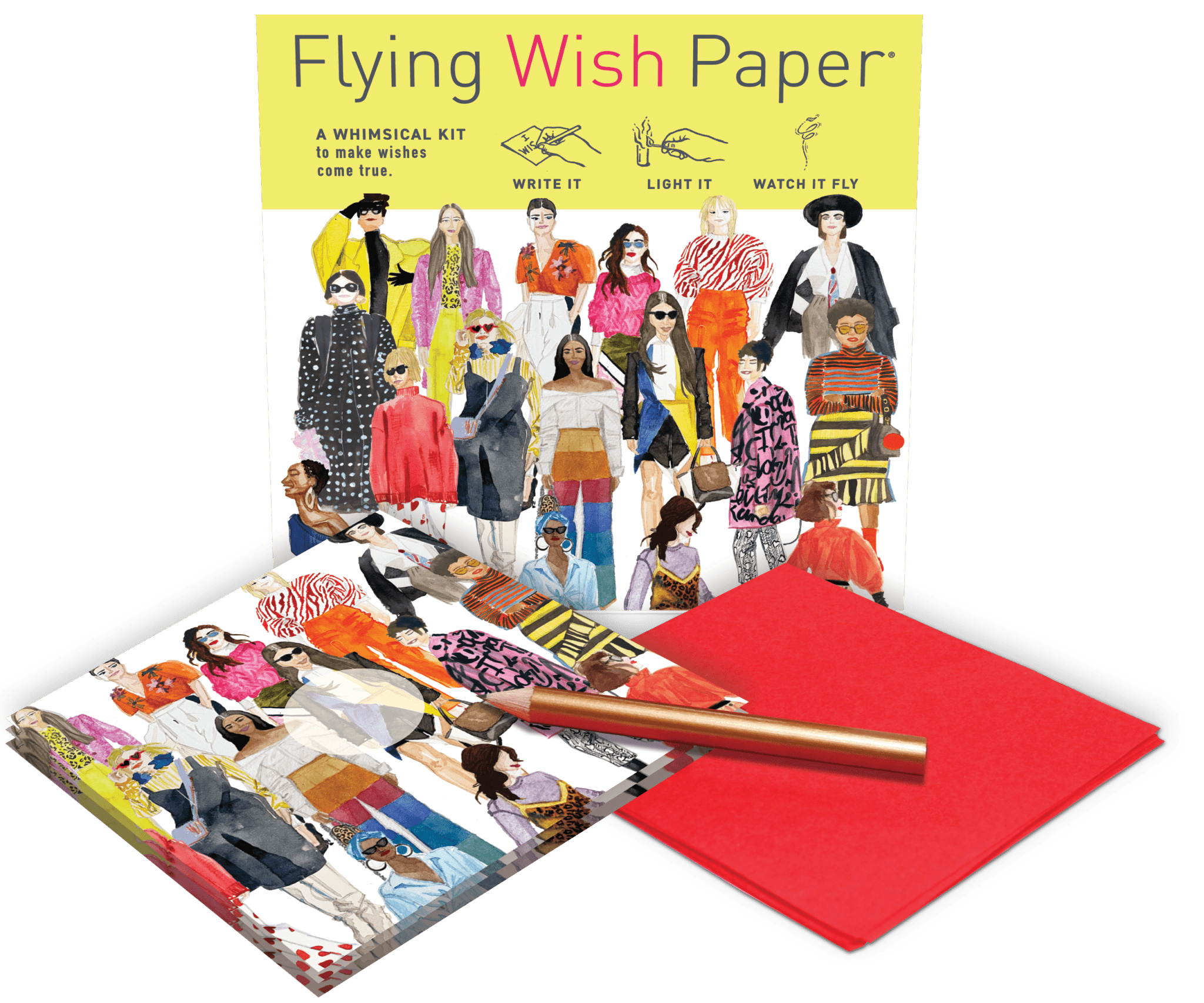 FASHION / Mini Kit / 15 Wishing Papers + Accessories - Spiral Circle