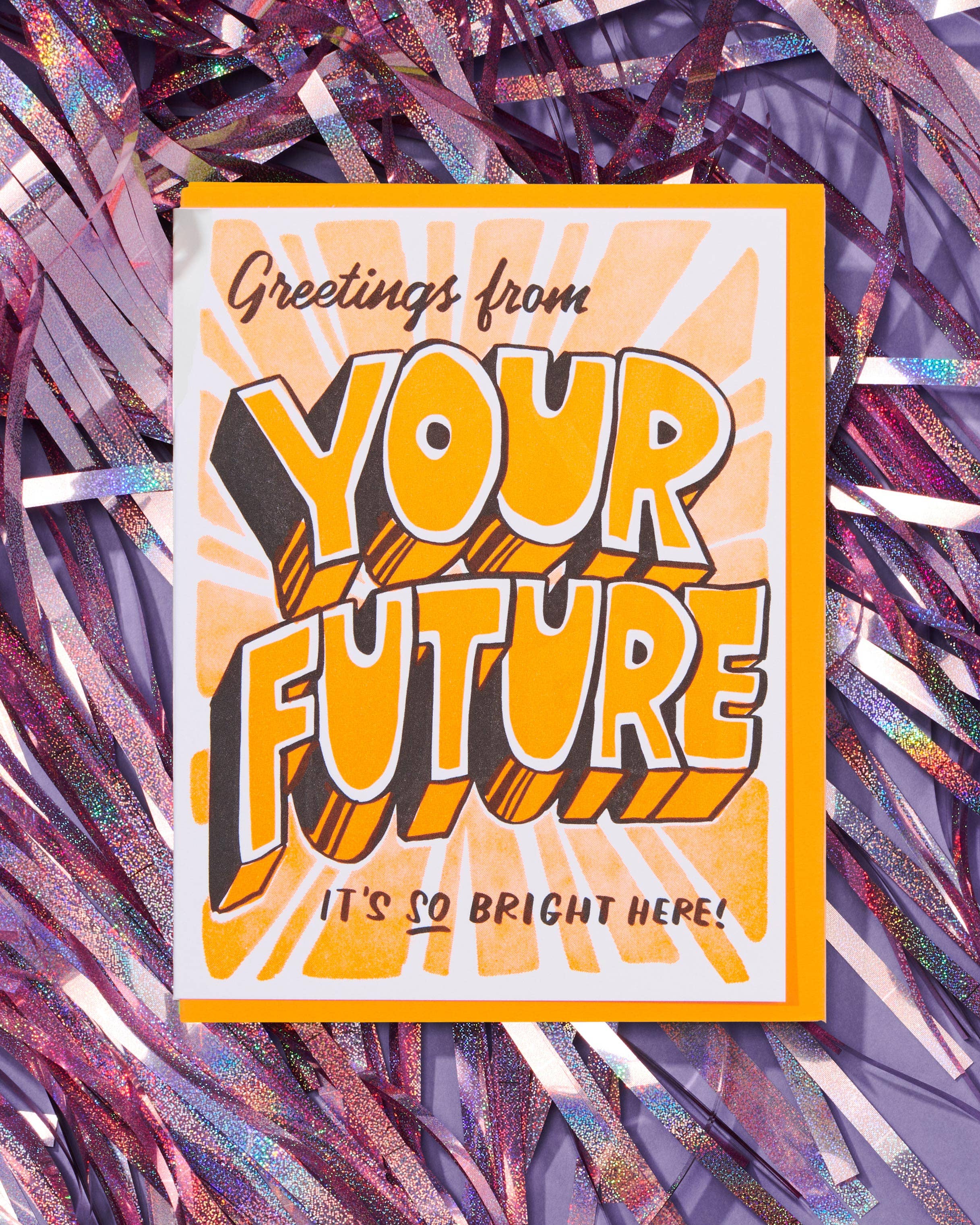 Letterpress Congrats Card—Your Future is Bright (Graduation)