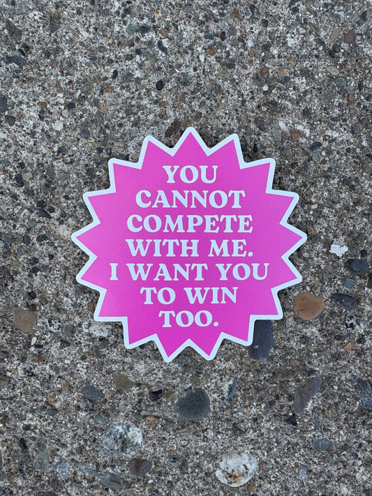 Female Empowerment Sticker with Uplifting Quote - Spiral Circle
