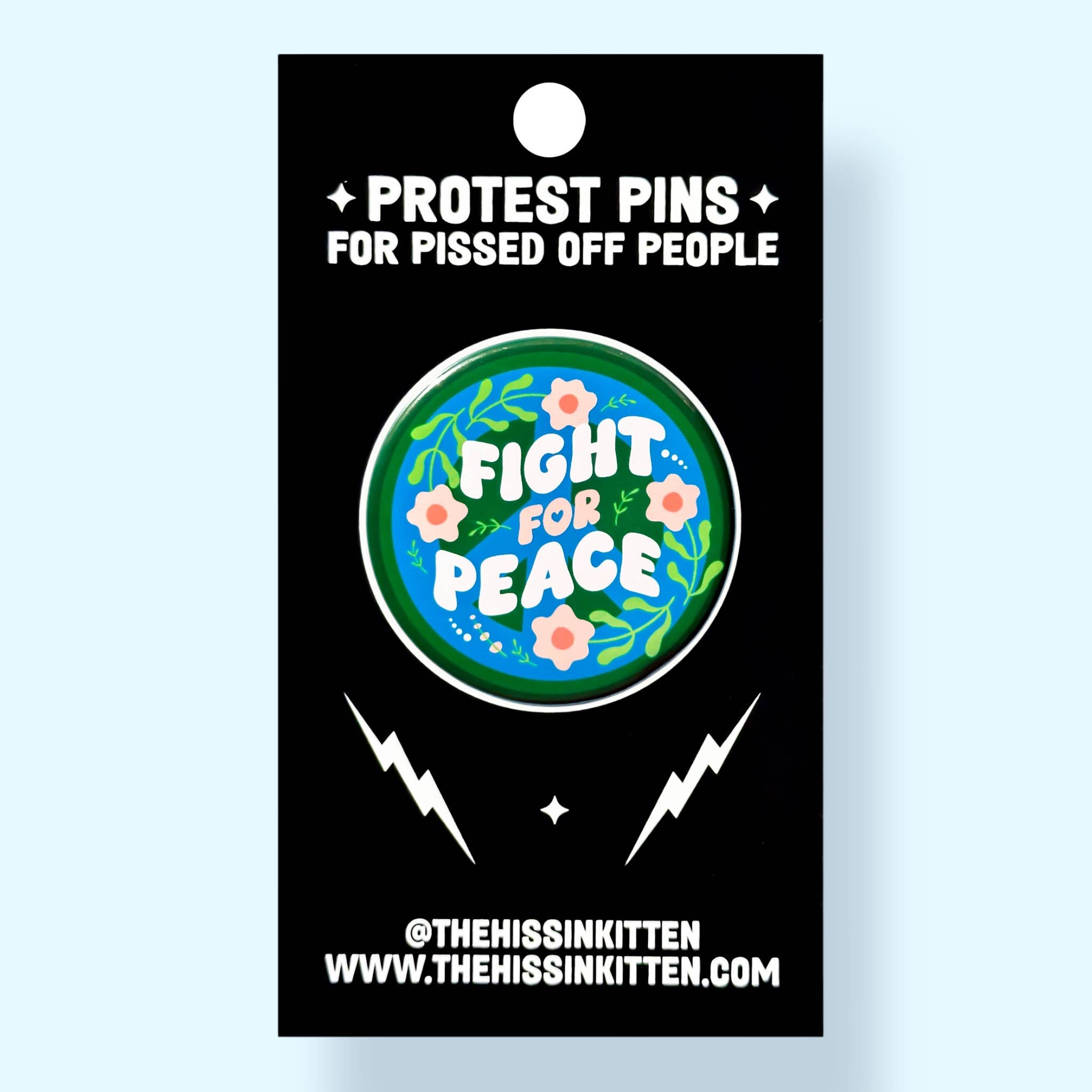 Fight For Peace (Button or Magnet!) - Spiral Circle