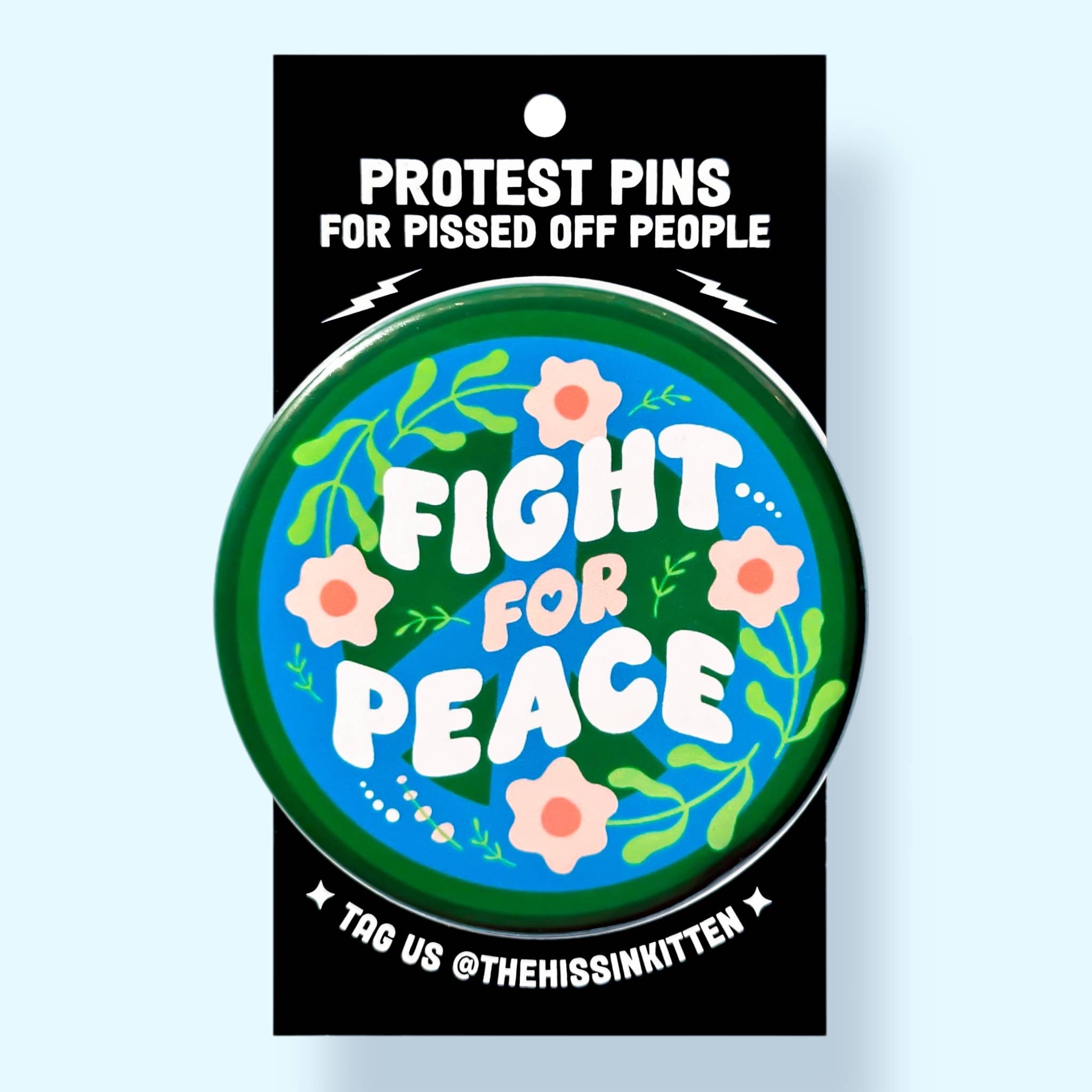 Fight For Peace (Button or Magnet!) - Spiral Circle