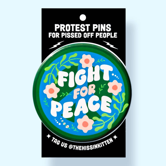 Fight For Peace (Button or Magnet!) - Spiral Circle