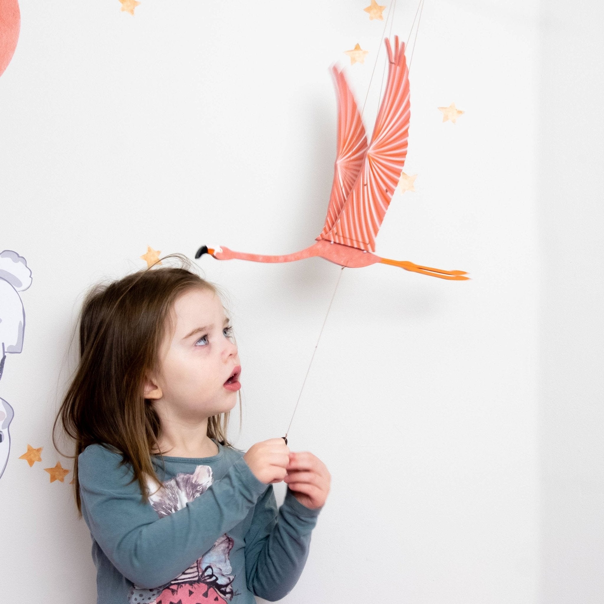 Flamingo Flying Mobile - Spiral Circle