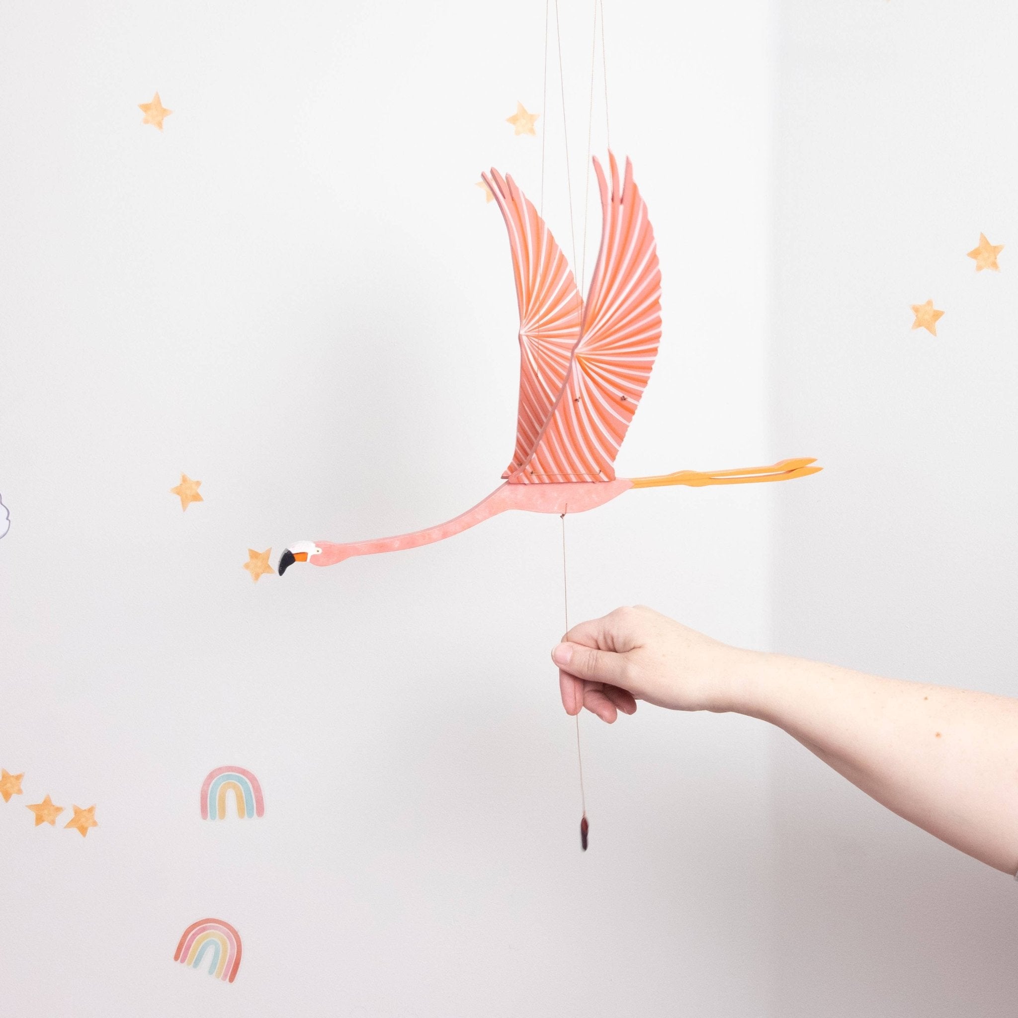 Flamingo Flying Mobile - Spiral Circle