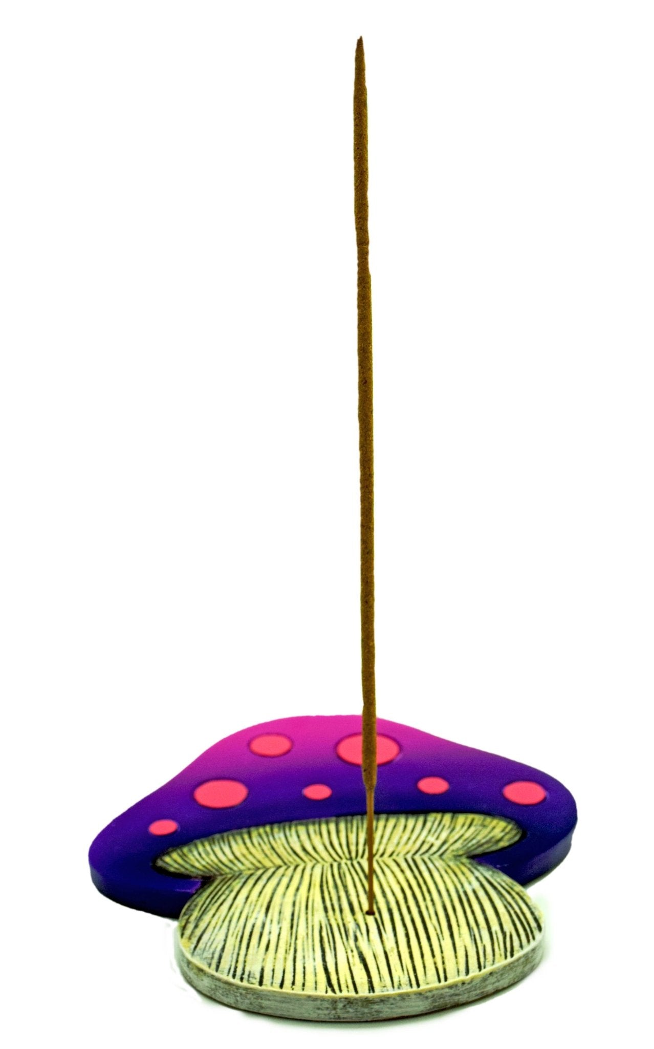 Flat Mushroom Incense Burner - Spiral Circle