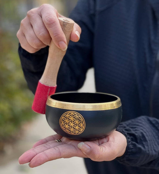 Flower Of Life Singing Bowl - Spiral Circle